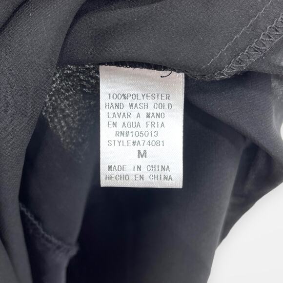 00s ANDREE Vintage Y2K Black Ruffle One Shoulder Lined Mini Dress - Picture 7 of 8